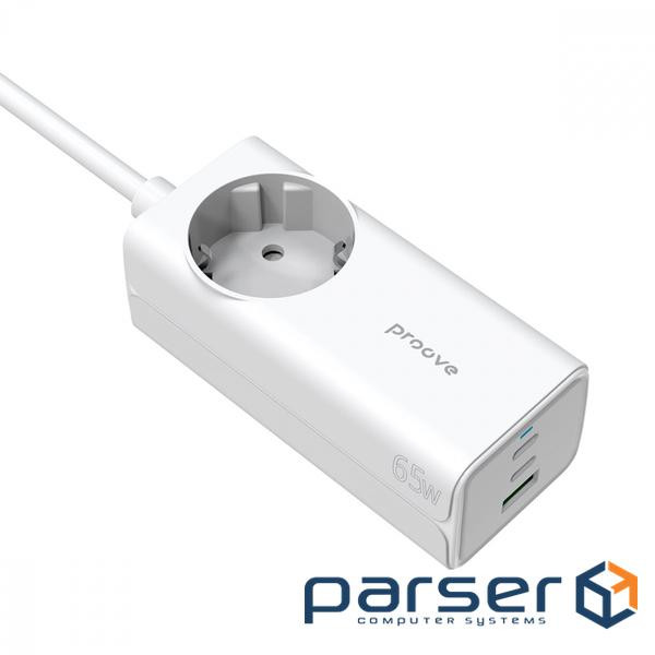 Мережевий фільтр Proove Power Strip PD-02 65W (2 Type-C + 1USB) white (PSP165210001)