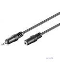 Кабель Goobay аудіо-подовжувач Jack 2.5mm 3pin M/F,2.0m Flat AWG29 D=2*2.6mm (75.05.0458-1)