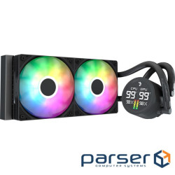 Система водяного охлаждения AeroCool Abyss L240R Digi Black (ACLA-AD24117.11), Intel: 1851/1700/1200