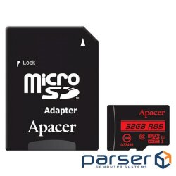 Карта пам'яті APACER microSDHC 32GB UHS-I Class 10 + SD-adapter (AP32GMCSH10U5-R)
