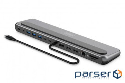 Док-станція DIGITUS USB-C > 2xHDMI/1xDP/3xUSB-A/USB-C/RJ54/PD/Audio (DA-70919)