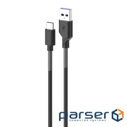 Кабель SkyDolphin S27L Spring Anti-Brake USB - USB Type-C (M/M), 1 м , Black (SDUSB-000611)