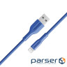 Кабель Promate USB - Lightning (M/M), 2 A, 1 м , xCord-Ai Navy (xcord-ai.navy)