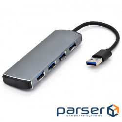 Перехідник обладнання Lucom USB3.0 A 1x4 (HUB), Pas Aluminum (62.09.8278-1)
