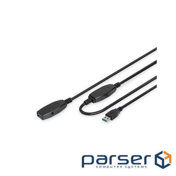 Підовжувач DIGITUS USB 3.0 Active Cable, A/M-A/F, 20 m (DA-73107)