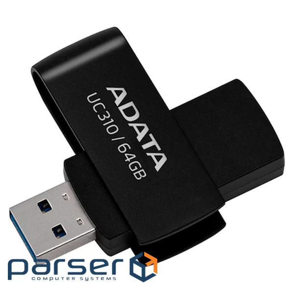 USB флеш накопичувач ADATA 64GB UC310 Black USB 3.0 (UC310-64G-RBK)