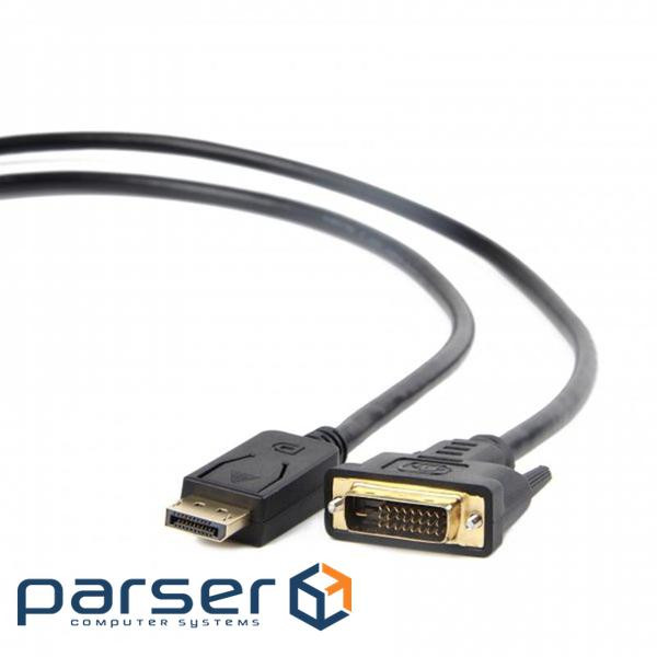 Кабель мультимедійний DisplayPort to DVI 3.0m Cablexpert (CC-DPM-DVIM-3M)