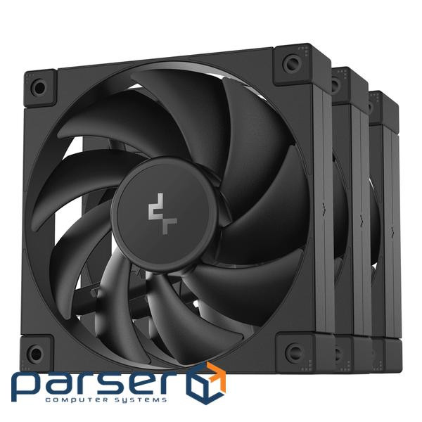 Вентилятор DeepCool FD12-3 IN 1, 120x120x25мм, 4pin, чорний (R-FD12-BKNPN3-G)