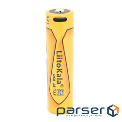 Акумулятор 18650 Li-Ion LiitoKala USB-18-T35, 3500mAh (3400-3500mAh), 3.7V (2.7-4.2V), Type-C, 18.6*
