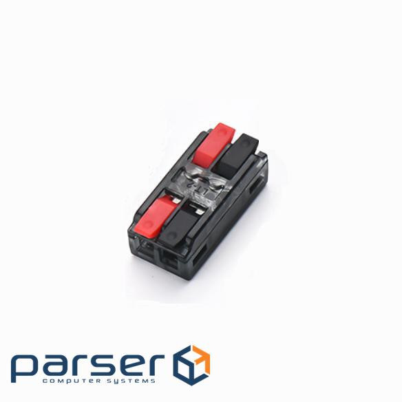 Клема з натискними затискачами 1-провідна LT-2, 2-pin, 250V, 32A, 0.5-2.5mm2, 13,5*30*11mm, сіра