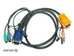 1.8 м. Кабель / шнур, 2 х USB + монітор + 2 х Audio (звук, мікрофон) => SPHDB-15 + 2 х Audio (2L-5302P)