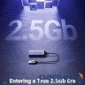 Перехідник USB 3.0 Type-A --> Ethernet RJ45 2.5Gb CM648 Ugreen чорний (25051)