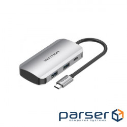 Порт-реплікатор VENTION 5-in-1 USB-C to USB3.0x4/PD (TNBHB)