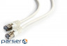 Патч корд PP6-0.25M / W, FTP, категорія. 6, литий, 50u "штекер із засувкою, 0.25 м, білі