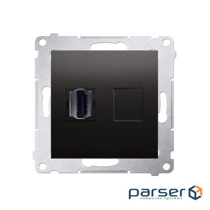 Розетка Premium 1xHDMI, антрацит (DGHDMI.01/48)