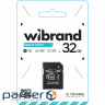 Карта пам'яті WIBRAND microSDHC 32GB UHS-I Class 10 + SD-adapter (WICDHU1/32GB-A)