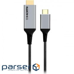 Cable CABLEXPERT A-CM-HDMIM4K-1.8M USB-C to HDMI 1.8m Gray
