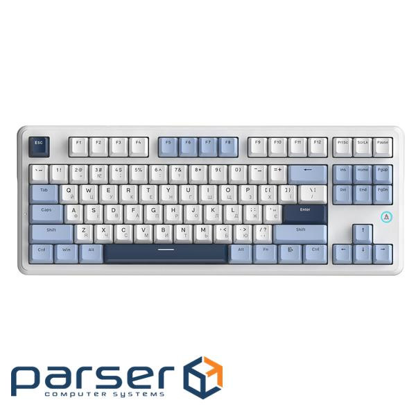 Дротова механічна клавіатура Ajazz AK870 V2 Flying Fish Switches White (AK870-V2-FF-BWB)