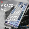 Дротова механічна клавіатура Ajazz AK870 V2 Flying Fish Switches White (AK870-V2-FF-BWB)