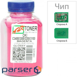 Тонер OKI C3400/3300, 110г Magenta+chip AHK (1502691)