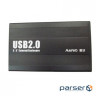 Зовнішній кишеню для HDD Maiwo K3502-U2S black