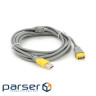 Підовжувач USB 2.0 V-Link AM/AF, 3.0m, 1 ферит , Grey / Yellow (YT-AM / AF-3.0GY)