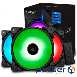 Комплект вентиляторів PCCOOLER Halo 3-in-1 RGB Kit 3-Pack