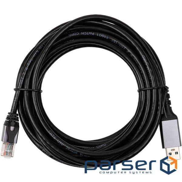 Кабель CAT6 UTP, USB3.0 Type-A - RJ45 5m (CA915002)