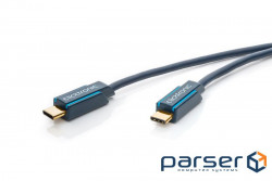 Кабель пристроїв-адаптер USB Type-C M/M 2.0m,(USB3.0) Casual 2xS D=4.8mm,синій (75.04.5132-1)