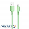 Дата кабель USB 2.0 AM to Type-C 1.0m soft silicone green ColorWay (CW-CBUC042-GR)