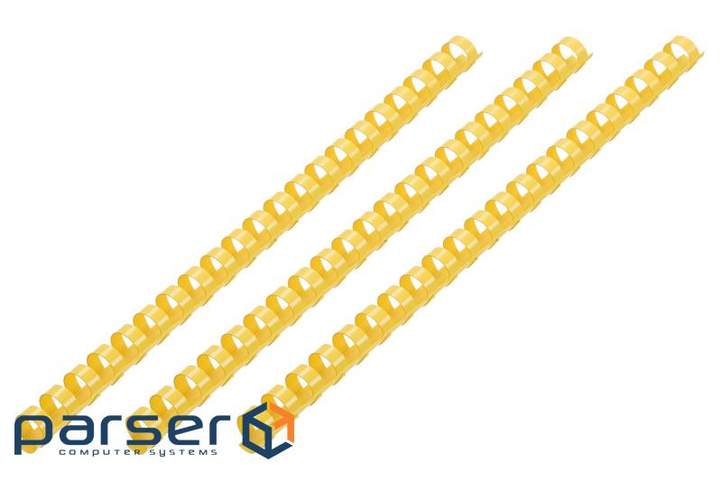 Пластикові пружини для біндера 2E, 22мм, жовті, 50шт (2E-PL22-50YL) (2E-PL22-50YL)