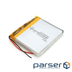 Літій-полімерний акумулятор 6*50*50mm (Li-ion 3.7В 2000мА&middot,год) (605050) ) (605050)