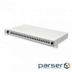 Патч-панель 24 порти SC-Simpl./ LC-Dupl./ E2000, порожня, каб.вводі для 2xPG13.5 + 2xPG1 (UA-FOP24SCS-G)