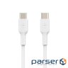Дата кабель USB-С - USB-С , PVC, 1m, white Belkin (CAB003BT1MWH)