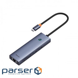 USB-хаб Baseus 7in1 Metal Gleam 7-Port Type-C HUB Adapter Type-C to USB3.0*3, Type-C(PD)*1, 4KHDMI*2