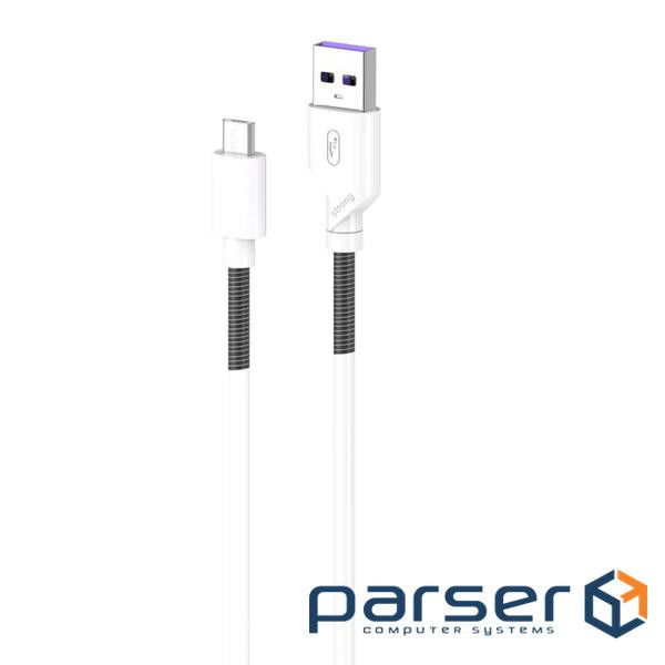 Кабель SkyDolphin S27V Spring Anti-Brake USB-Micro USB (M/M), 1 м , White (SDUSB-000612)