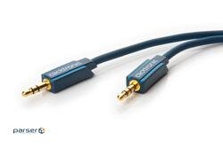 Кабель Click Tronic аудіо-сигнальний Jack 3.5mm 3pin M/M 1.0m,Casual 2xShield D=3.9mm (75.07.0476-1)