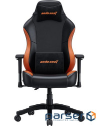 Крісло ігрове Anda Seat Luna Color PVC Size L Black/Orange (AD18-48-BO-PV)