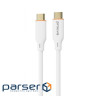 Кабель Proove Jelly Silicone Type-C to Type-C 60W (1m) white (CCJS60002202)