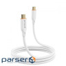 Кабель Proove Jelly Silicone Type-C to Type-C 60W (1m) white (CCJS60002202)