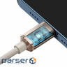Кабель BASEUS Crystal Shine Series Fast Charging Data Cable Type-C to iP 20W 1.2м Pink (CAJY001304)