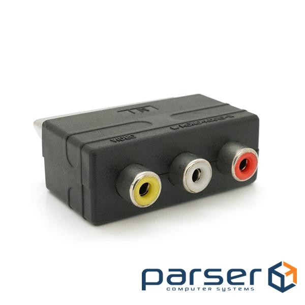 Перехідник SCART (тато) -3 RCA (мама) (SCART-3RCA) ) (SCART-3RCA)