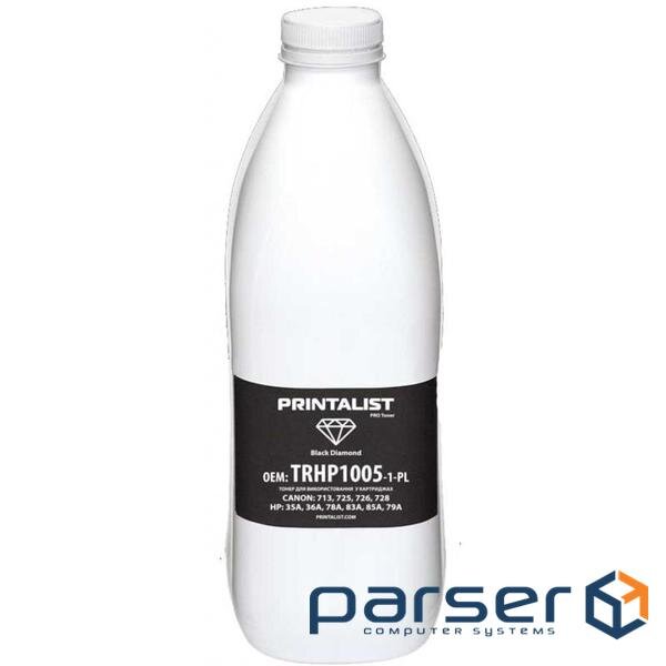 Тонер HP LJ P1005 / 1006/1505, 1000г Black Printalist (TRHP1005-1-PL)