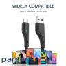 Дата кабель USB 2.0 AM to USB-C 1.0m 3A black Essager (EXCT-LS01)