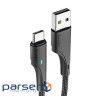 Дата кабель USB 2.0 AM to USB-C 1.0m 3A black Essager (EXCT-LS01)