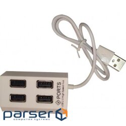 Концентратор USB 2.0 Atcom TD4004 4хUSB2.0 White (AT10724)