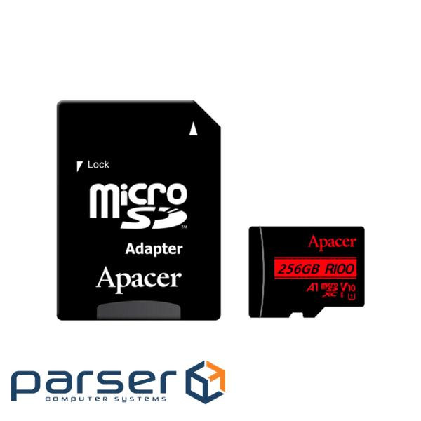Карта пам"яті Apacer 256GB microSDXC class 10 UHS-I V10 A1 (AP256GMCSX10UB-R)