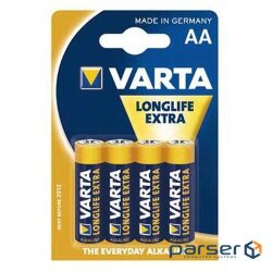 Батарейка Varta AA Longlife LR6 * 4 (04106101414)