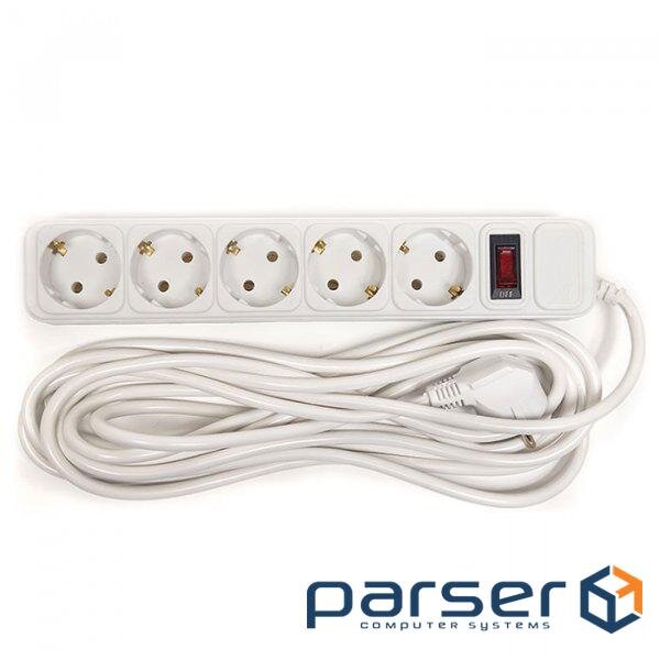 Power strip extension POWERPLANT JY-1057/ 3 White 3м (PPSA10M30S6)