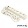 Power strip extension POWERPLANT JY-1057/ 3 White 3м (PPSA10M30S6)